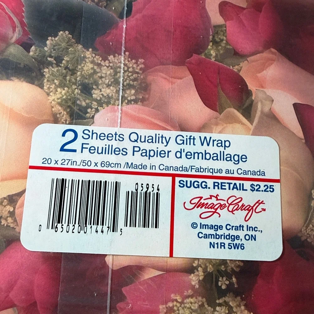 5/$25 VINTAGE Wrapping Paper Roses